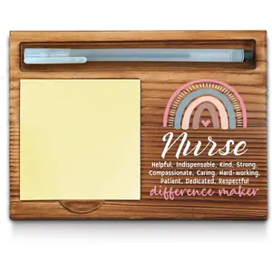 Nurse Sticky Note Holder, Nurse Office Decor, Nurse Thank You Appreciation Gifts for Women Self-Stick Note Pad Holder