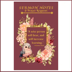 Sermon Notes and Prayer Request Journal