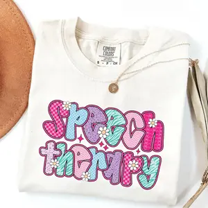 Comfort Colors Speech Therapy T-Shirt, SLP Graphic Tee, Speech Language Pathology Shirt, Language Teacher Top, Therapist Gift