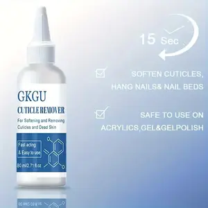 1/3pcs GKGU 80ml Cuticle Remover Gel with Cuticle Pusher, Manicure Pedicure Remover - Moisturizing Softener for Dry Cuticles, Gentle Exfoliator for Manicure Prep, Hypoallergenic Nail Care Cream for All Light Beige Types, Nail Care, Sleek Bottle Design