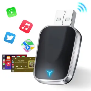 Wireless CarPlay Adapter, for iPhone/Android, Wired to Wireless, Plug and Play, Wireless CarPlay Charger Adapter, Fast Connection, No Delay, 2.4G/5G WiFi, 5.0 Bluetooth Hands Free Calling, Car Electronics Accessories, Carplay Dongle Connectivity