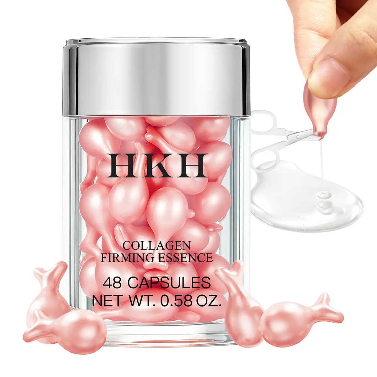 HKH Collagen Time Capsule Serum with Retinol & Peptides - Antioxidants & Advanced Hydrating Serums & Essences for Anti-Aging, Skin Elasticity Boost, Plumping, Wrinkle Reduction, Aesthetic Glow, Glow Up, All Skin Types