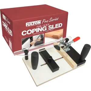 PRO Rail Guide Coping Sled for Router Table,  Clean Joints, Cabinet Doors, Drawer Fronts,  End Grain Blowout, Router Coping Sled