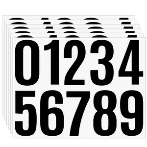 4 Inch Number Stickers 0-9, Self-Adhesive Vinyl Labels, Waterproof Durable Tags for Address Signs, Garage Doors, Fences, Adhesive Vinyl Decal