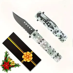 Pocket Knife for Men Best Knife Folding Knife with Glass Breaker and Pocket Clip - Tactical Knife - Cool Folding Knives for Camping - Birthday Gifts for Dad