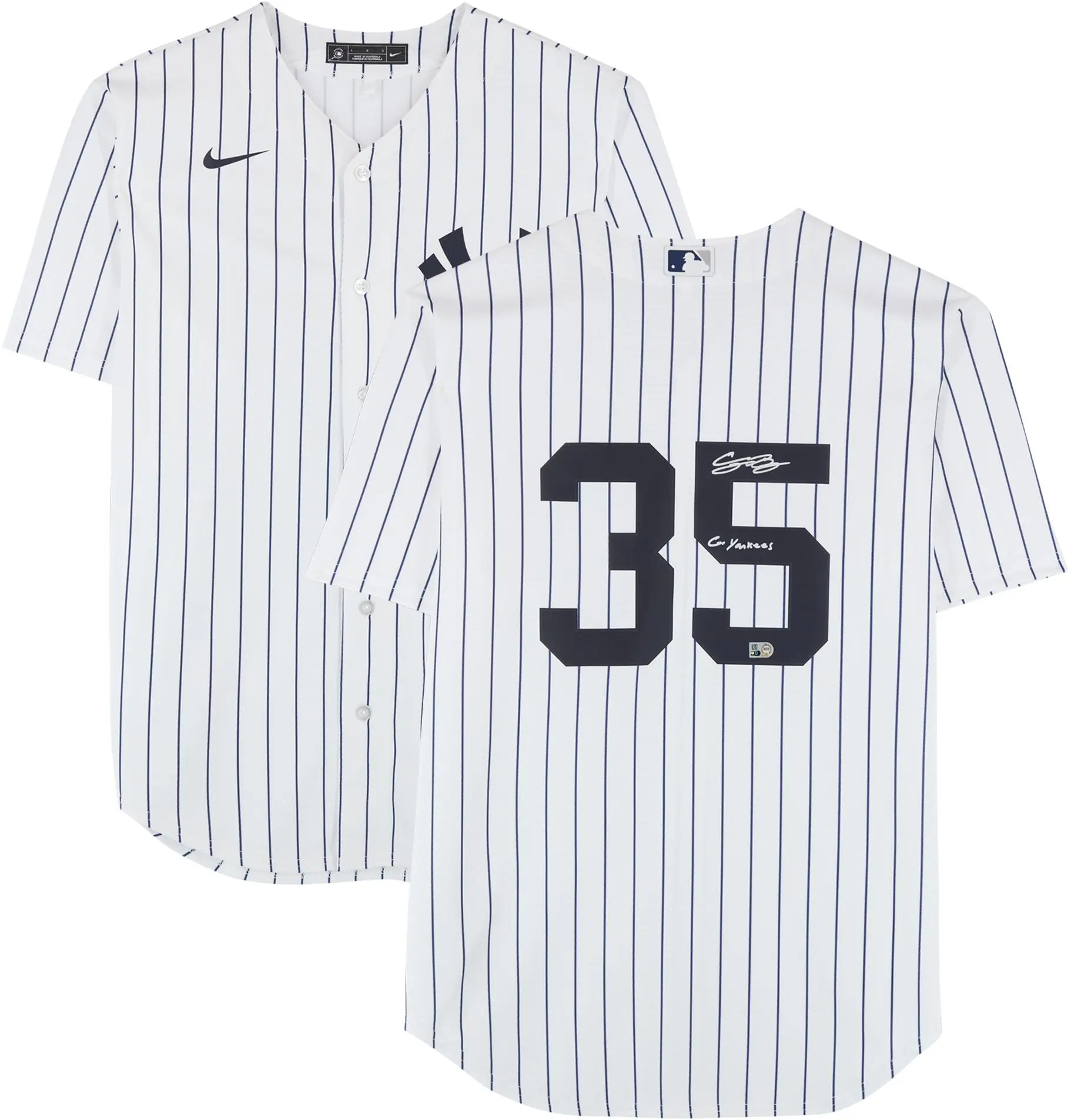 Cody Bellinger New York Yankees Autographed White Nike Replica Jersey with "Go Yankees" Inscription - Fanatics Authentic Certified