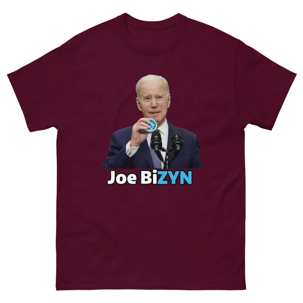 Zyn Joe Biden Parody Tee | Joe BiZYN | Hilarious Unofficial Merch Menswear Top