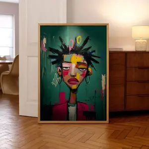 African American Black Woman Abstract Art Print Unframed Poster