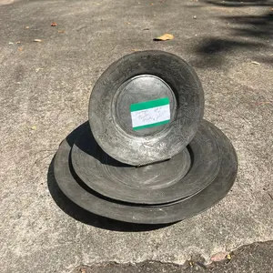 Set of 4 antique metal pewter plates for home decoration or church decoration Handmade Handmade Handmade