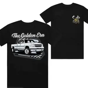 Golden Era Cat Eye Graphic Truck 2 Sided T-Shirt, Stylish Car Automative Themed Apparel, Gift For Him, Her, Husband, Top Menswear, Casual Tees
