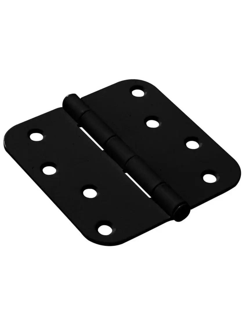 Hillman Builders Hardware 859391 4 x 0.625 in. Rectangle Frame Door Hinges, Matte Black - 3 Piece