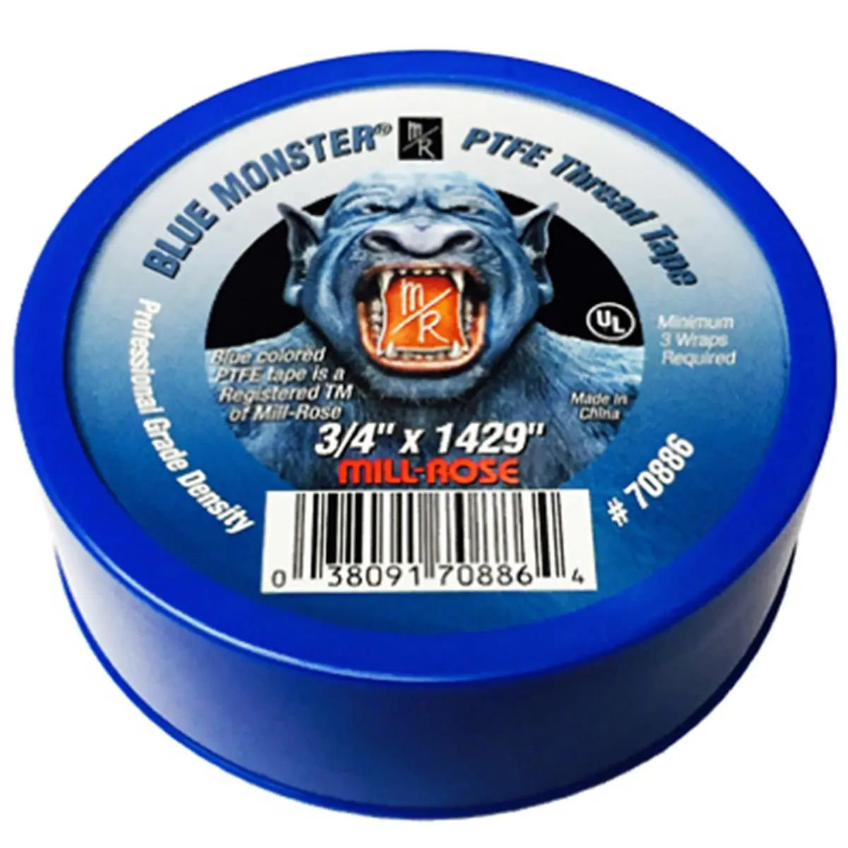 Larsen Supply 225154 212 MAIN Adhesive Tape - 0.75 ft x 1429 in Blue Non-Stick Thread Sealing Tape