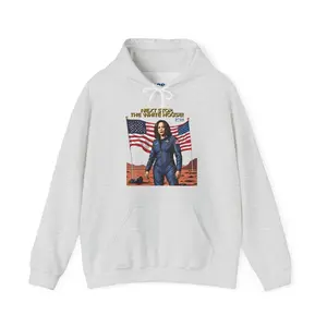 Kamala Harris "Next Stop, The White House!" Astronaut Hoodie - Political Campaign Hooded Sweatshirt - Available in Multiple Colors Classic Cotton Graphic Menswear