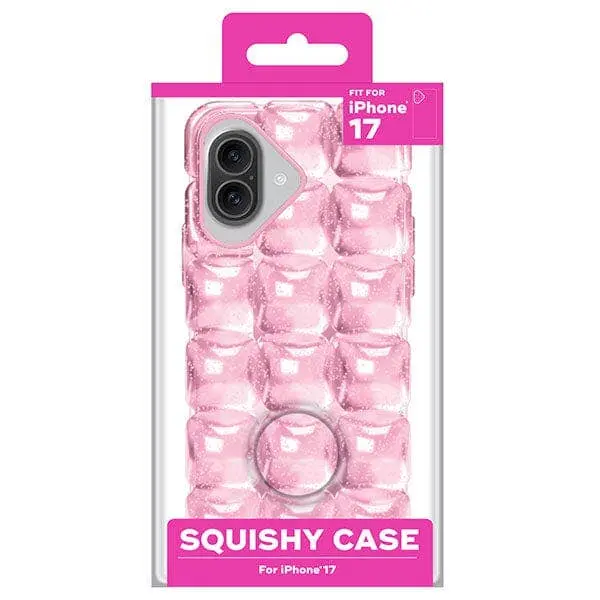 Sugar Squeeze Needoh Inspired Squishy Fidget Jelly iPhone Case in Blue or Pink (1pc) Pink / IPhone 17 Pro Max