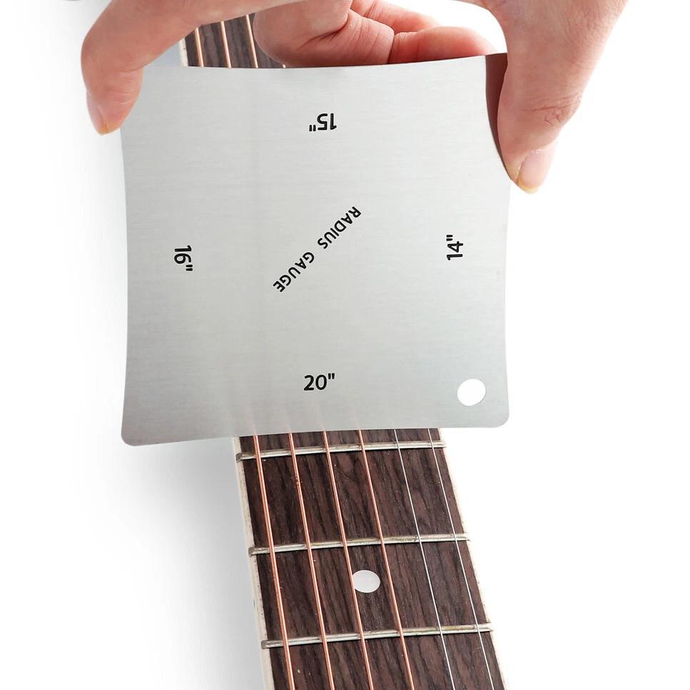 Metallor Guitar Finger Fretboard SaddleNut Multi-Radius Gauge Measuring Tool