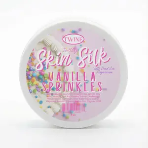 Moisturizing Skin Silk with Dead Sea Magnesium Vanilla Sprinkles 4 oz Body Care Silky, hydrating, lotion Magnesium Cream Scent Vanilla