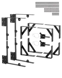 Heavy Duty Gate Corner Brace Bracket Set - 2 Pack Anti Sag Gate Frame Hardware Kit In Iron Black Finish, Durable Corner Support For Wooden And Metal Gates, Gate Stabilizer Reinforcement For Strengthened Security And Longevity