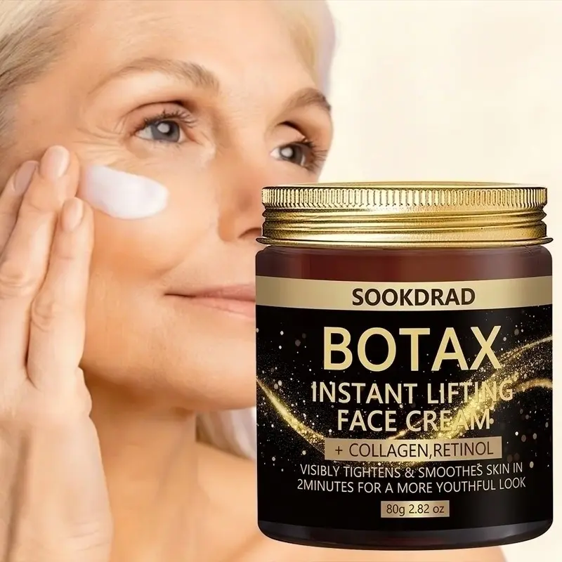 Botax Instant Firming Cream with Collagen and Retinol, 2-Minute Tightening, Suitable for All Skin Types, 80g, Daily Skincare