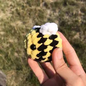 Bumble bee plushie, mini bee plush, handmade crochet amigurumi