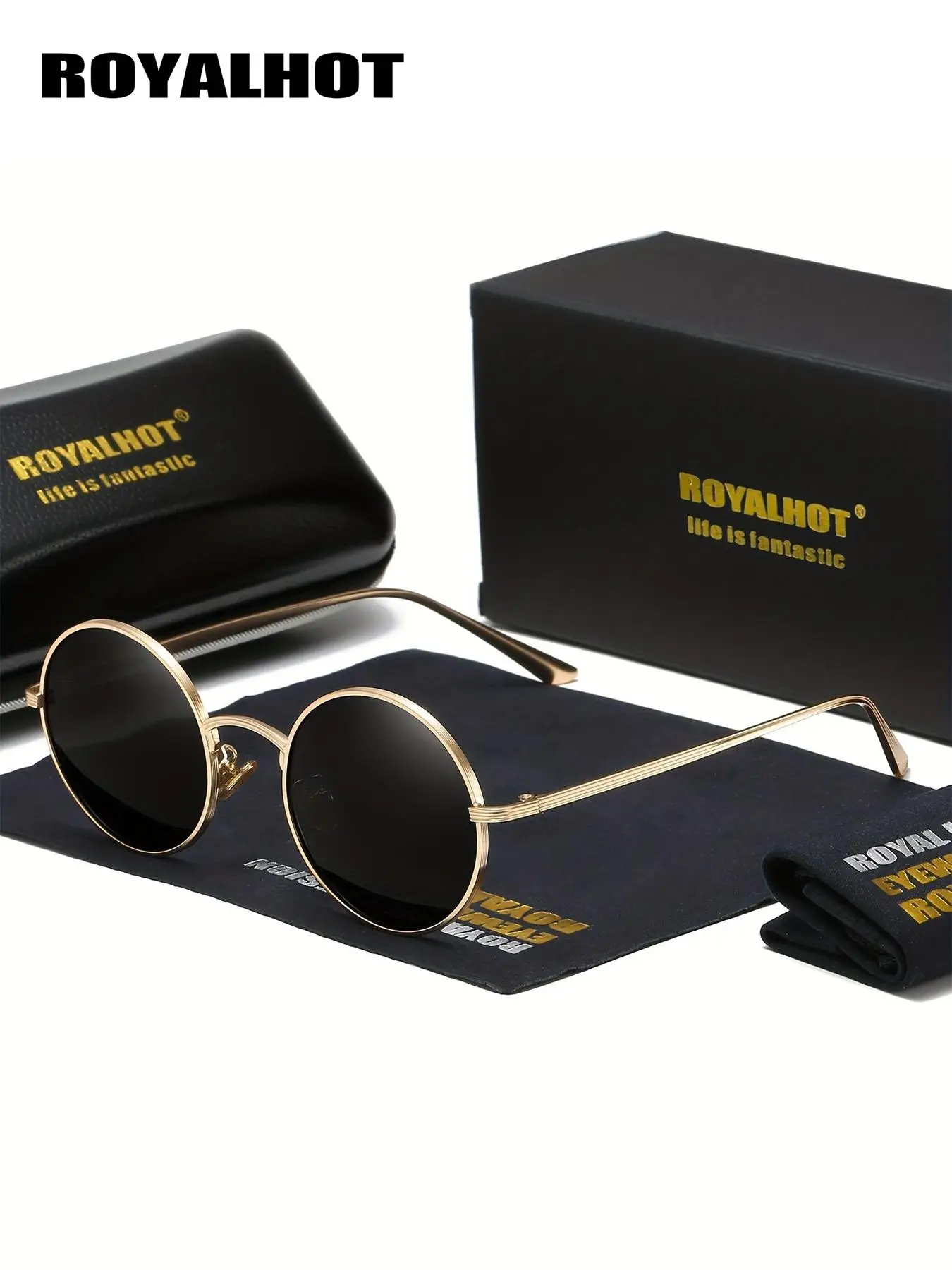 Simple Sunglasses for Everyday Use, Summer Round Frame Fashion Sunglasses, New Fashion Travel Accessories, Lightweight and Durable for Outdoor Sun Pro