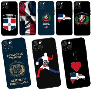 Dominican Republic Flag Phone Cases For iPhone 17 16 15 14 13 12 11 Promax Pro Air Plus Black Funda Silicone Cover