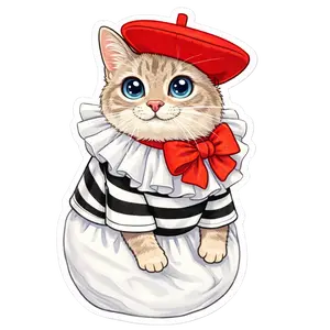 Princess Cecily – French Mime Sticker (3" x 2")