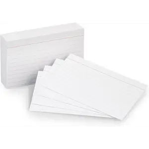 Heavy Weight Ruled Lined Index Cards, White, 3x5 Inch Card, 100-Count
