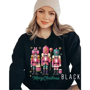Nutcracker Sweatshirt, Christmas Nutcracker Shirt, Christmas Gift, Faux glitter Shirt, Women Christmas, Holiday Sweaters