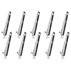 Summervibes VEVOR Barbed Wire Arm, 10 Packs 12.2 in Fence Post Extender, Flat or Surface Mounted, Galvanized Steel Fence Height Extender, Protect Privacy and Prevent Pets Jumping Off, for Outdoor Wood Concrete Fences