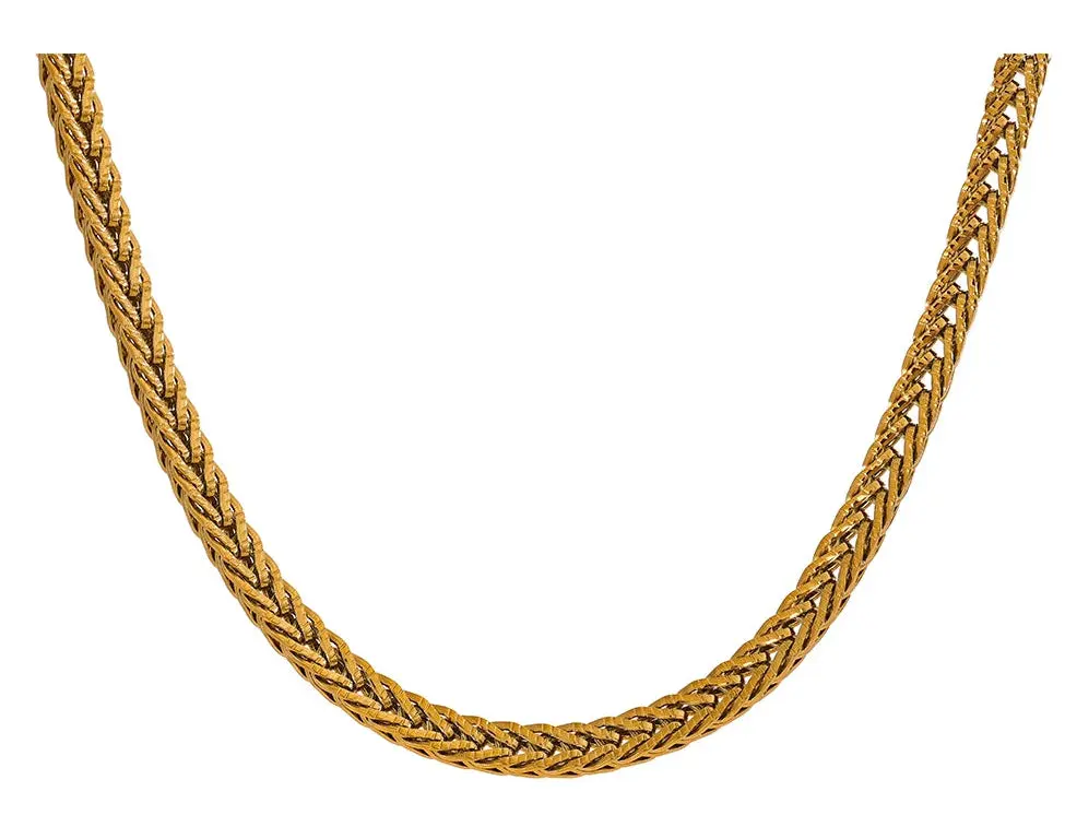 Gold Necklace Braided