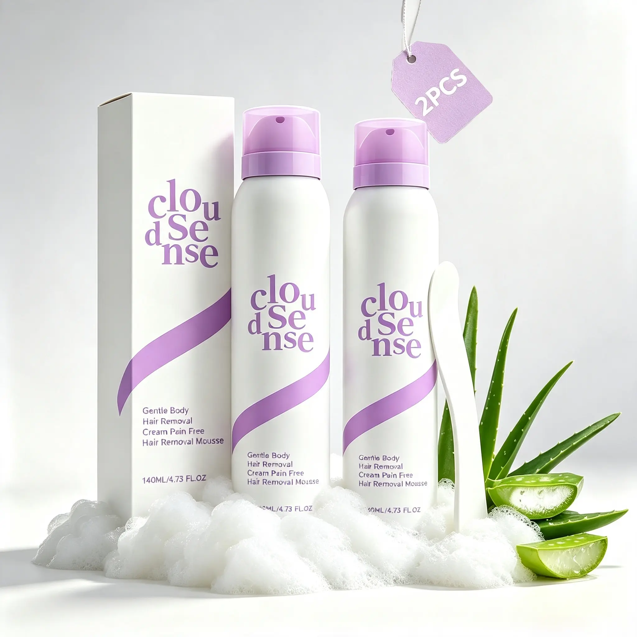 2 Pack Bikini Pain-Free Hair Removal Cream Gentle Body Hair Remover with Aloe Vera and Hyaluronic Acid Citrus Scent Easy to Use Smooth Skin Care Solution for Sensitive Skin Summer Beauty Essentials for Women and Men Easy At Home Use