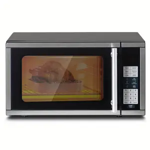 Smad 0.7 Cu.Ft. Microwave, 700 Watts Countertop Microwave, LED Display, 6 Auto-Cook Programs, 10 Power Levels, Glass Turntable, User Friendly Control Panel, LED Lighting And Youngsters Lock, Stainless Steel