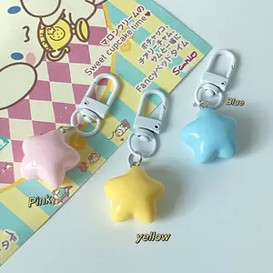 3/20pcs Cute Star-shaped Pendant Keychain, Lovely Star Key Ring For Wallet Backpack Decoration - perfect for Music Festival