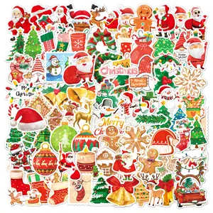 [XmasGifts] 100PCS Christmas Stickers Decorations Water Bottles for Kids Teens, Waterproof Cute Aesthetic Vinyl Stickers for Water Bottle, Laptop, Phone, Skateboard Stickers for Adults Teens Kids Girls