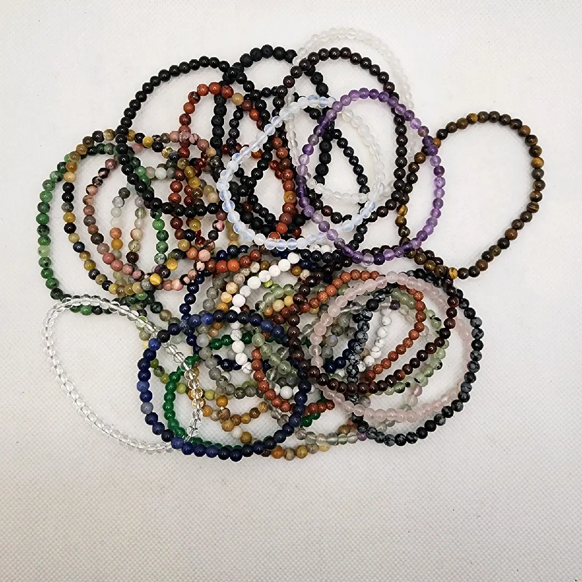 4MM Gemstone Crystal Bracelet Natural Jewelry 4MM Gemstone Crystal Bracelet Natural Jewelry