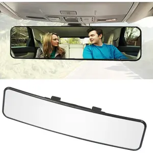 Kitbest Rear View Mirror, Universal 11.4 Inch Interior Clip On Panoramic Rearview Mirror, Wide Angle Rear View Mirror, Convex Car Mirror to Reduce Blind Spot Effectively for Car SUV Trucks – Clear