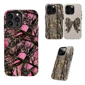 Realtree Camouflage Matching Phone Cases forSuitable for iPhone 17/16/15/14/13/12/11 Pro Max/Plusand Samsung Galaxy S23-25, shock-absorbing, anti-drop protective case, lightweight, new fashion trend design