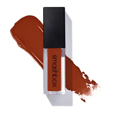 Smashbox Always On Longwear Matte Liquid Lipstick (Regular Edition, 4ml) - Primer-Infused, Paraben-Free, Water-Resistant Makeup with Sunflower-Jojoba Oil Blend, Precision Tip, Apricot Shade, Long Lasting for Audition & All-Day Wear