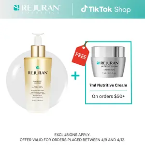 REJURAN Dual Effect Ampoule, DOT DUAL c-PDRN - Rejuvenating Face Serum for Radient Glass Skin, Wrinkle and Fine Line Treatment, Firming, and Deep Hydration, Korean Skincare (1.69 fl oz)