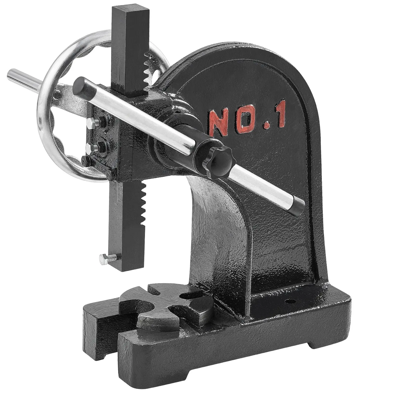 VEVOR Arbor Press, 1 Ton Manual Arbor Press with Handwheel, 5.9" Maximum Height, Cast Iron Heavy-duty Manual Desktop Arbor Press, Bending, Stretching