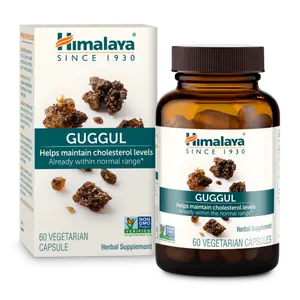 Himalaya Guggul Capsules for Cholesterol & Liver Support, HDL & LDL Balance, Vegan Non-GMO Dietary Supplement, 60 Edible Capsules