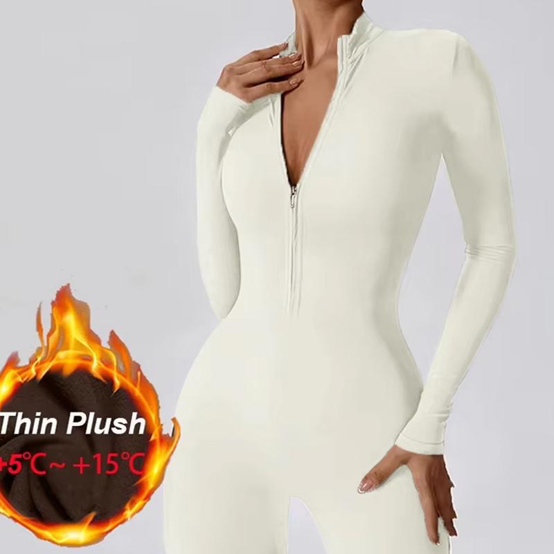 Warm Thin Fleece Jumpsuits Women's Tracksuit Winter One-Piece Sports Suit Black Fitness Jumpsuit Long Sleeves Workout Bodysuit Warm Thin Fleece Jumpsuits Women's Tracksuit Winter One-Piece Sports Suit Black Fitness Jumpsuit Long Sleeves Workout Bodysuit