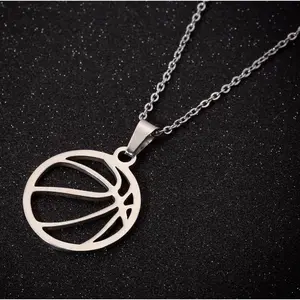 Stainless Steel Volleyball Necklace - Durable and Stylish Accessory for Sports Enthusiasts