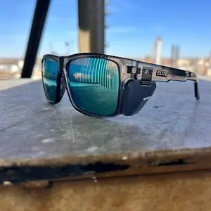 Delta Blue – ANSI Z87.1 Polarized Safety Glasses (Smoke Frame + Cool Blue Lens)