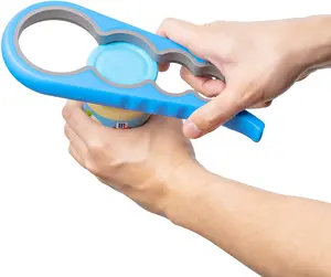 Bloss Anti-Skid Jar Opener Rubber Can Lid Remover Kitchen Gripper for Seniors Blue