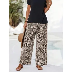 Women's checkered patch comfortable loose patch sports straight leg pants, suitable for all seasons, casual and fashionable pants, casual streetwear pantsRAIMENTRY