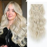 6PCS-P63# Platium Blonde（20inch)