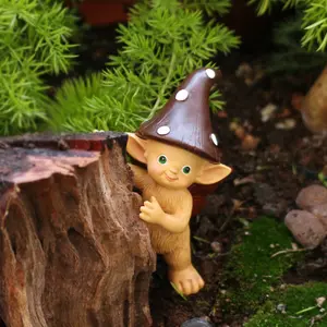 Mushroom Fairy Resin Figurine, Garden Courtyard Lawn Path Decor, Potted Plant Fish Tank Landscape, Home Desk Decoration, Holiday Gift