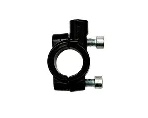 Mirror Handlebar Mount, 22mm Clamp, 10x1.25mm Mount Thread, Black (Part #16120) Fits Any 22mm Handlebars
