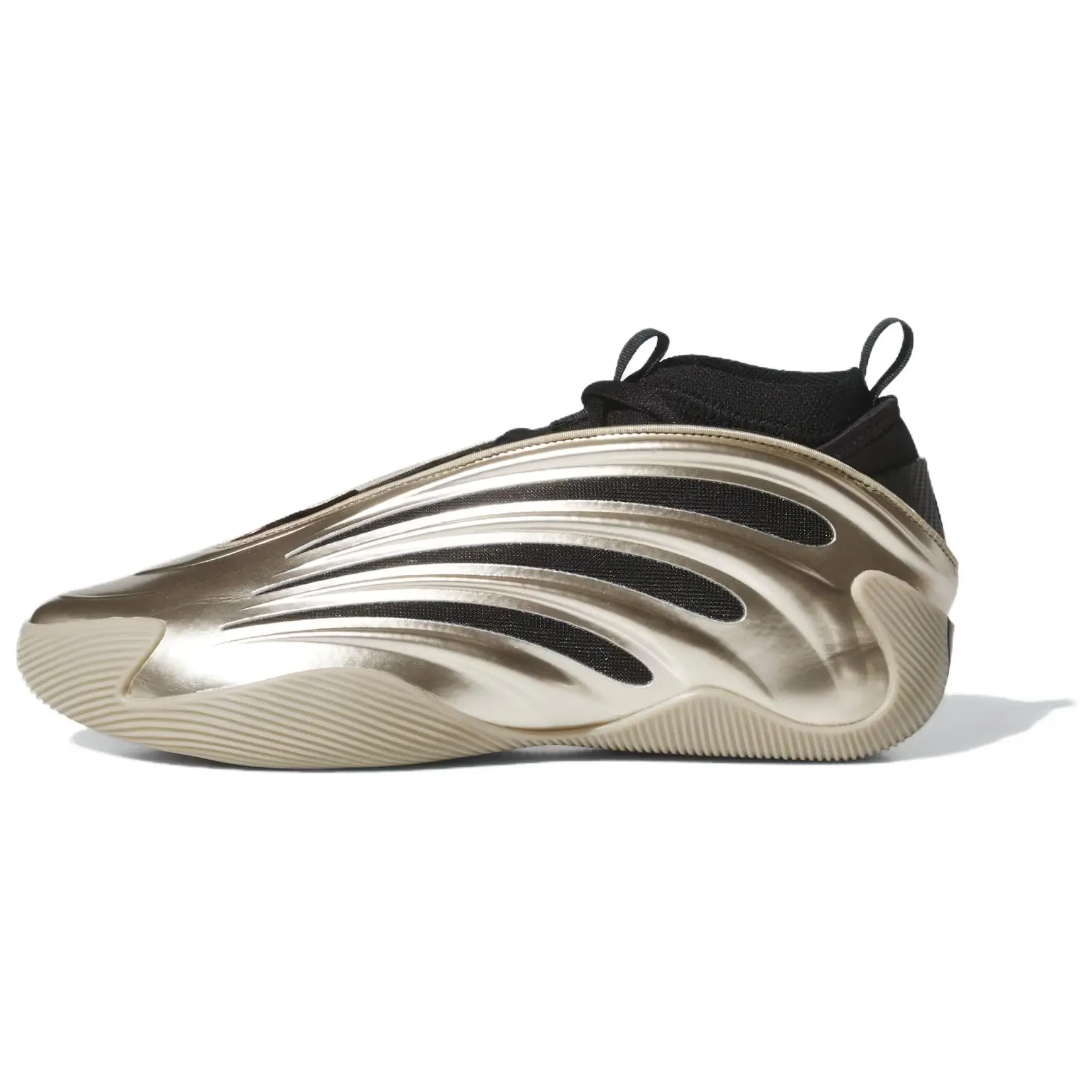 Adidas Harden Vol.9 Cyber Metallic Low-Top Basketball Shoes for Men with Comfort, Cushioning, Traction, and Support in Black and Gold Trending Shoes, House White Official Shoes to Get / Maison Mihara Basketballshoes